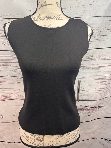 NWT Finity Brown Sweater Vest Rayon Nylon Sleeveless Medium 44300T Made In China - Picture 1 of 5